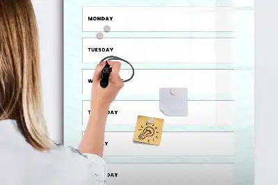 Planificateur hebdomadaire tableau magnétique effaçable à sec