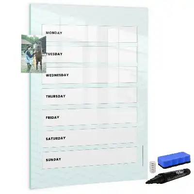 Planificateur hebdomadaire tableau magnétique effaçable à sec