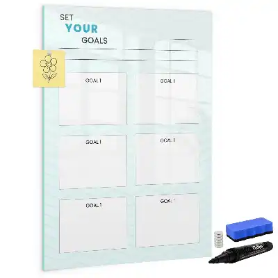Tableau magnétique effaçable à sec planificateur d'objectifs