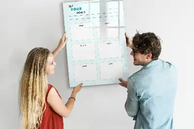 Tableau magnétique effaçable à sec planificateur d'objectifs