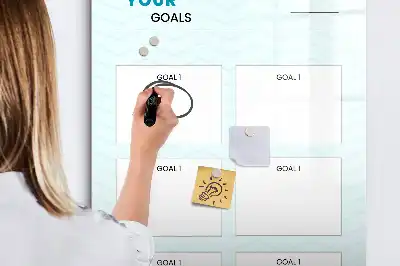 Tableau magnétique effaçable à sec planificateur d'objectifs