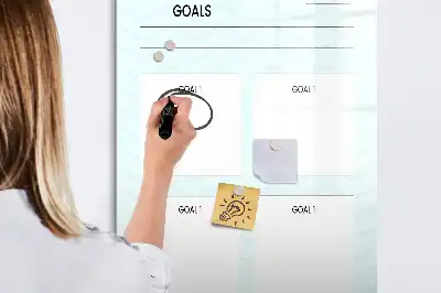 Tableau magnétique effaçable à sec planificateur d'objectifs