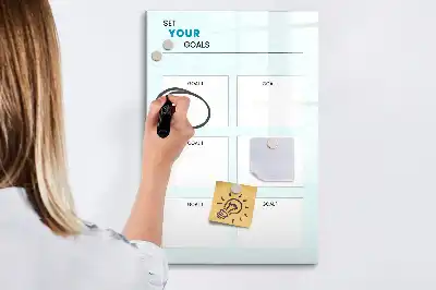 Tableau magnétique effaçable à sec planificateur d'objectifs