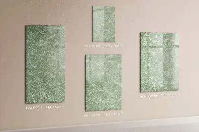 Tableau magnétique effaçable à sec avec motif de grandes feuilles