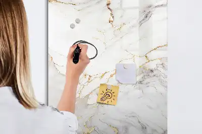 Tableau magnétique effaçable à sec effet marbre décoratif