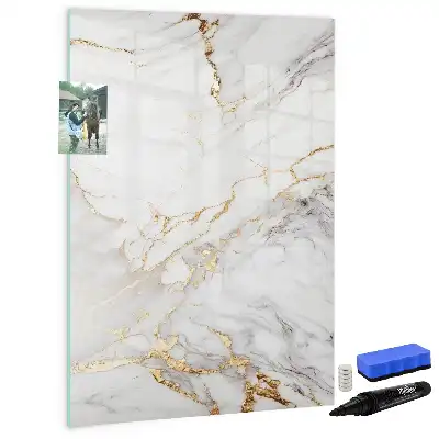 Tableau magnétique effaçable à sec effet marbre décoratif