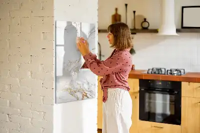 Tableau magnétique effaçable à sec effet marbre décoratif