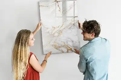 Tableau magnétique effaçable à sec effet marbre décoratif