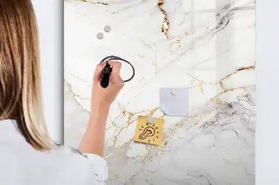 Tableau magnétique effaçable à sec effet marbre décoratif