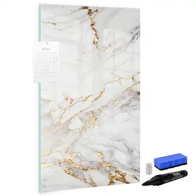 Tableau magnétique effaçable à sec effet marbre décoratif