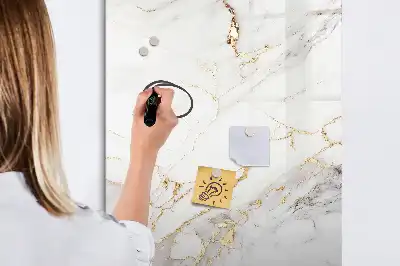 Tableau magnétique effaçable à sec effet marbre décoratif