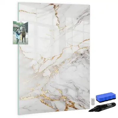 Tableau magnétique effaçable à sec effet marbre décoratif