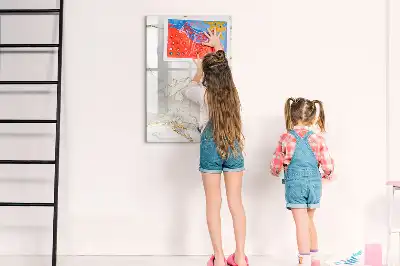 Tableau magnétique effaçable à sec effet marbre décoratif
