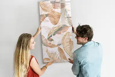 Tableau effaçable à sec magnétique motif de plumes d'oiseau