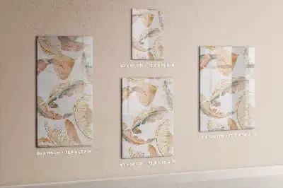 Tableau effaçable à sec magnétique motif de plumes d'oiseau