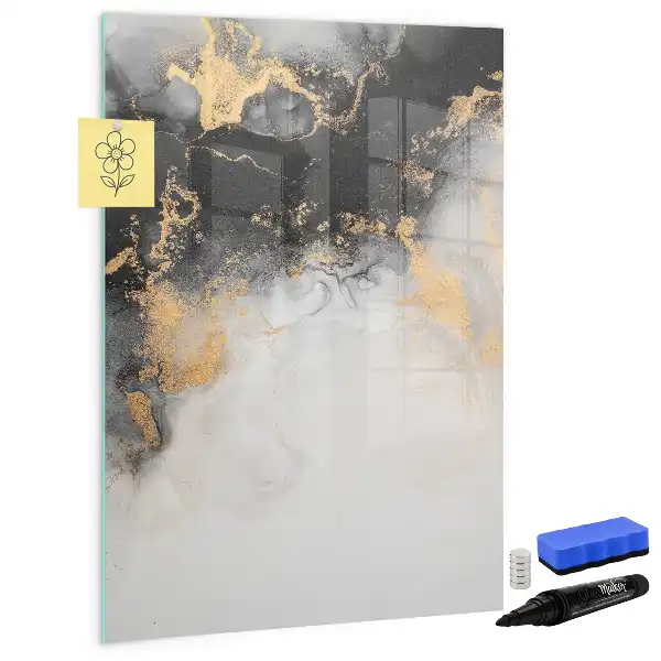 Tableau magnétique effaçable à sec motif abstraction de marbre