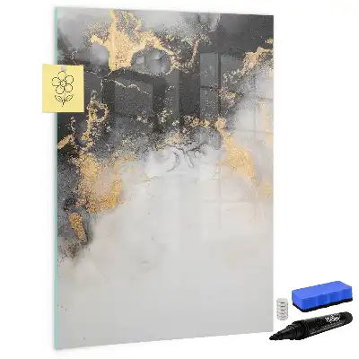 Tableau magnétique effaçable à sec motif abstraction de marbre