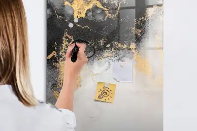Tableau magnétique effaçable à sec motif abstraction de marbre