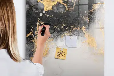 Tableau magnétique effaçable à sec motif abstraction de marbre