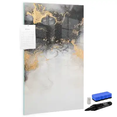 Tableau magnétique effaçable à sec motif abstraction de marbre