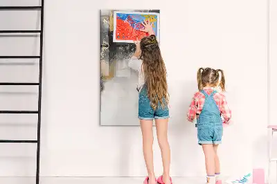 Tableau magnétique effaçable à sec motif abstraction de marbre