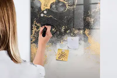 Tableau magnétique effaçable à sec motif abstraction de marbre