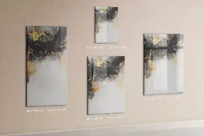 Tableau magnétique effaçable à sec motif abstraction de marbre