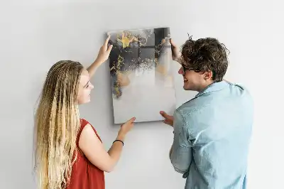 Tableau magnétique effaçable à sec motif abstraction de marbre