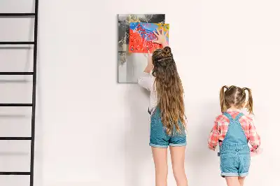 Tableau magnétique effaçable à sec motif abstraction de marbre