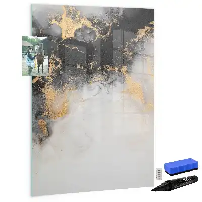 Tableau magnétique effaçable à sec motif abstraction de marbre