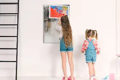Tableau magnétique effaçable à sec motif abstraction de marbre