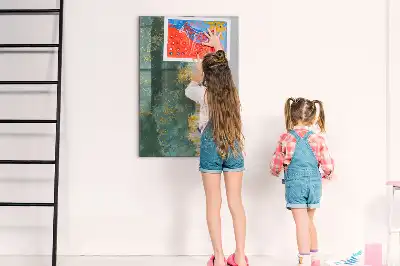 Tableau magnétique effaçable à sec avec motif décoratif