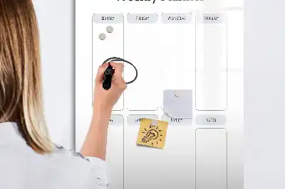 Tableau magnétique effaçable à sec planificateur hebdomadaire