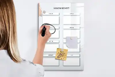 Tableau de vision magnétique effaçable à sec