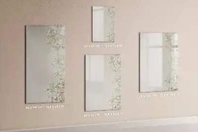 Tableau effaçable à sec magnétique motif fleurs délicates