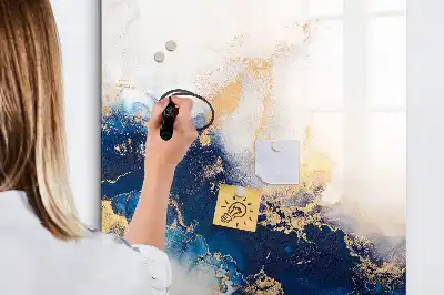 Tableau magnétique effaçable à sec modèle marbre absolu