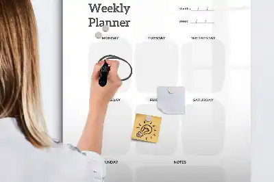 Planificateur hebdomadaire tableau magnétique effaçable à sec