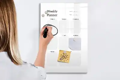 Planificateur hebdomadaire tableau magnétique effaçable à sec