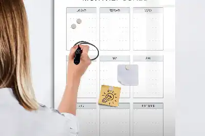 Tableau effaçable à sec magnétique pour le suivi des objectifs mensuels