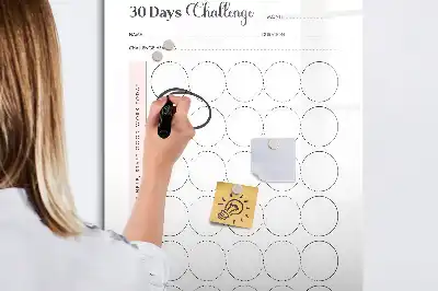 Tableau magnétique effaçable à sec défi de 30 jours