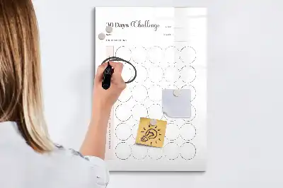 Tableau magnétique effaçable à sec défi de 30 jours