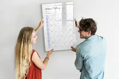 Tableau magnétique effaçable à sec planificateur mensuel sur 30 jours