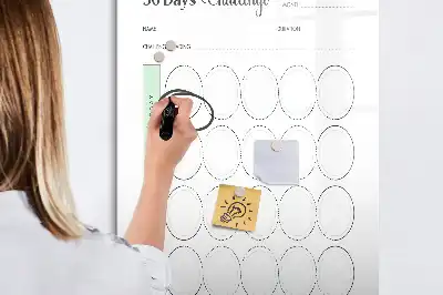 Tableau magnétique effaçable à sec planificateur de défis