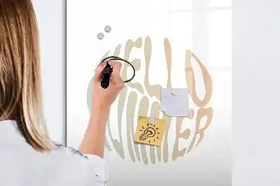 Tableau magnétique effaçable à sec motif texte Bienvenue l'été
