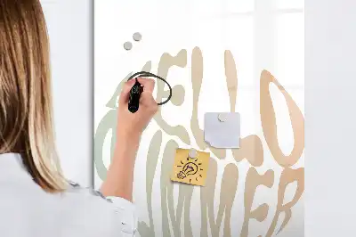Tableau magnétique effaçable à sec motif texte Bienvenue l'été