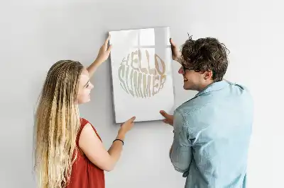 Tableau magnétique effaçable à sec motif texte Bienvenue l'été