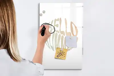 Tableau magnétique effaçable à sec motif texte Bienvenue l'été