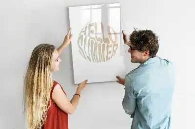 Tableau magnétique effaçable à sec motif texte Bienvenue l'été