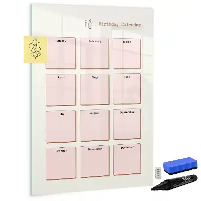 Tableau magnétique effaçable à sec calendrier d'anniversaires