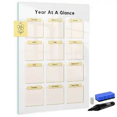 Planificateur annuel tableau magnétique effaçable à sec